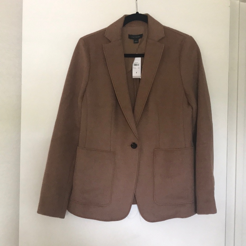 Ann Taylor camel wool blend blazer.